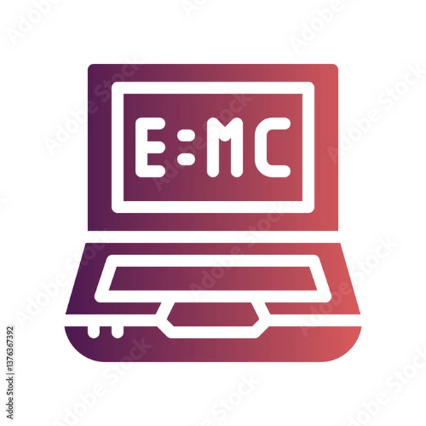 Fototapeta laptop flat gradient icon