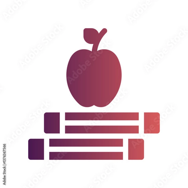 Fototapeta apple flat gradient icon
