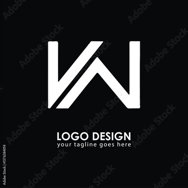 Obraz VW VW Logo Design, Creative Minimal Letter VW VW Monogram