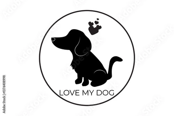 Fototapeta VECTOR ART OF MY LOVING DOG