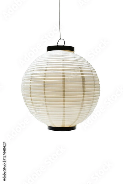 Fototapeta Isolated White Paper Lantern