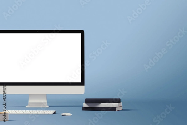 Obraz Mockup scene, paper blank with decoration for placing your design.