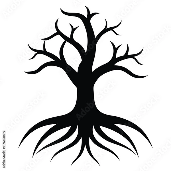 Fototapeta tree silhouette vector