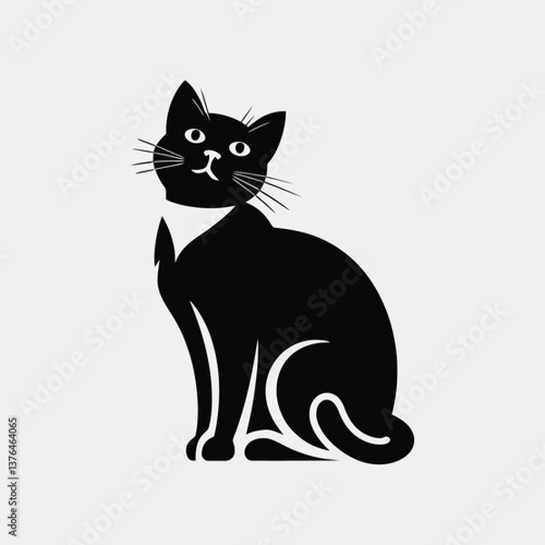 Fototapeta Cat vector, cat logo, silhouette cat vector