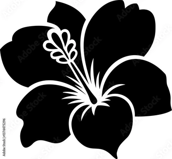 Obraz hisbiscus flower vector