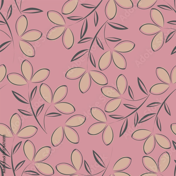 Obraz textile design with flower abstract pattern image background
