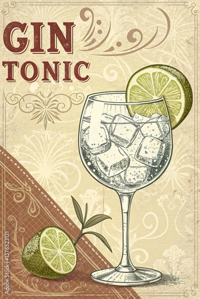 Fototapeta Gin and tonic