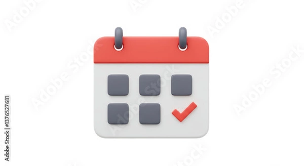 Obraz Isolated Calendar with Checkmark