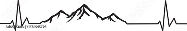 Obraz Vector Mountains Heartbeat