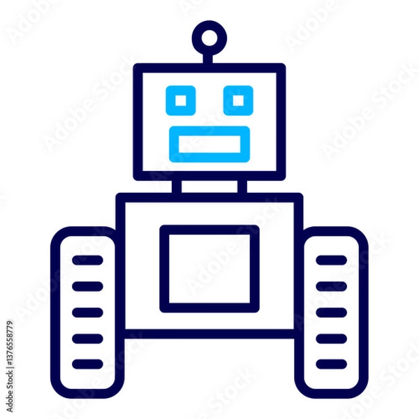 Obraz robot Outline Color icon