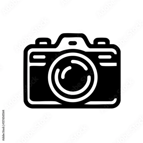 Fototapeta Minimalist Digital Camera Icon