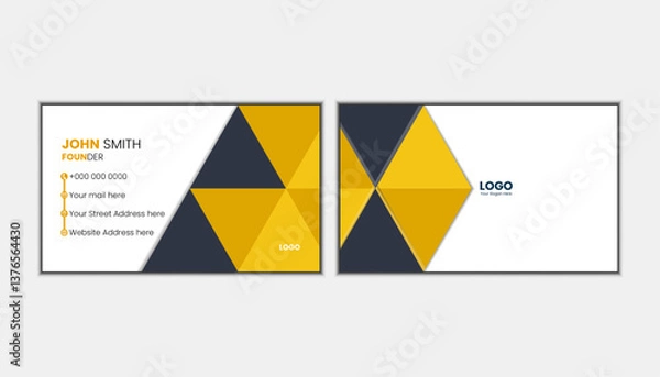 Obraz Minimal and abstract business card design for marketing agency