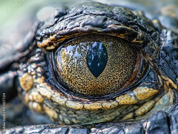 Obraz alligators eye close-up 