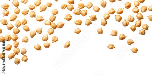 Fototapeta chickpeas on a transparent background top view isolated png