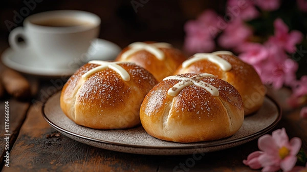 Fototapeta Hot cross buns