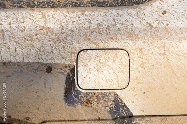 Fototapeta dirt on the cars SUV