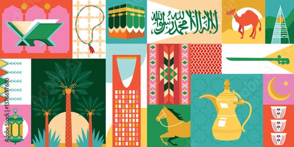 Obraz Graphic elements from Saudi Arabia