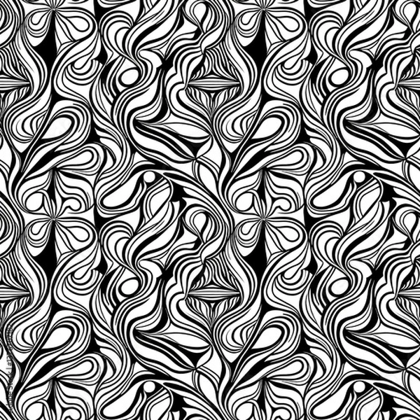 Fototapeta a black and white abstract pattern