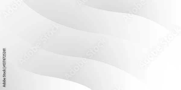 Obraz Abstract minimalist white and gray curve modern background. texture white pattern. vector illustration
