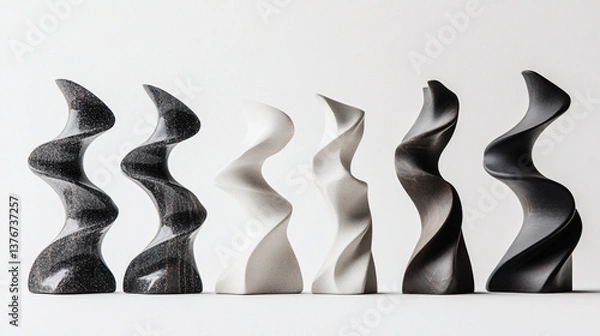Obraz Modern Abstract Sculpture Collection Minimalist Home Decor Art Pieces