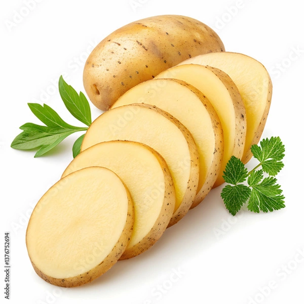 Obraz Sliced potato isolated