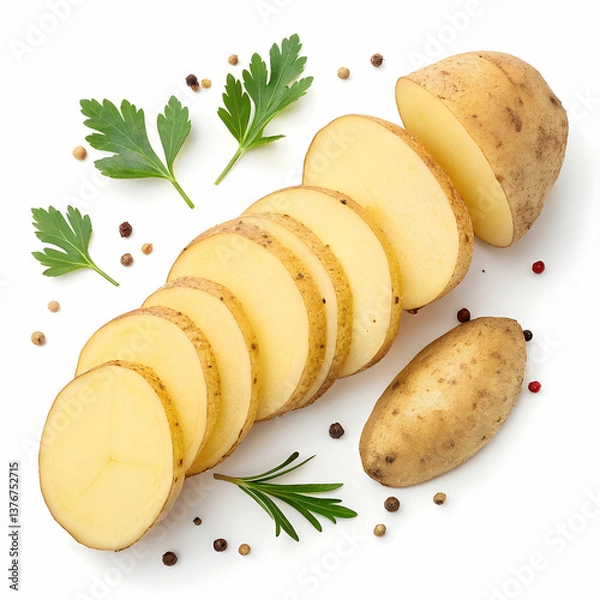Obraz Sliced potato isolated