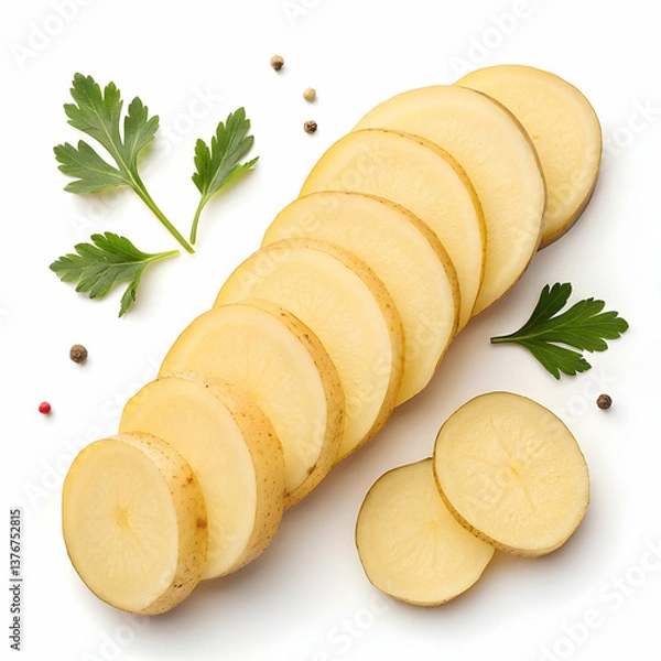 Obraz Sliced potato isolated