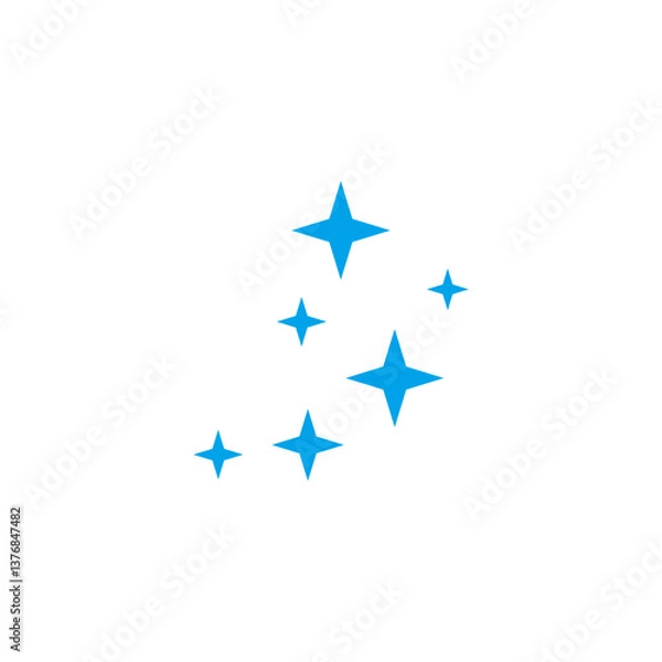 Obraz vector logo, clean sparkle sparks on a clear clean transparent background