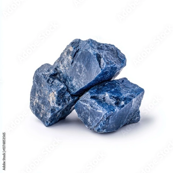 Obraz Discover the beauty of deep blue Dumortierite stone, showcasing rich hues and a smooth, polished finish.