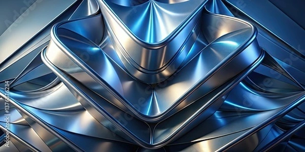 Fototapeta Abstract Metallic Pyramid Structure