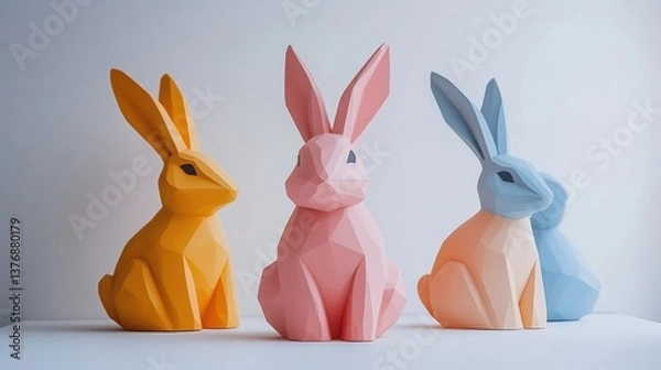Obraz Modern Bunny Designs: Contemporary interpretations of the Easter bunny