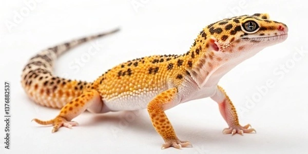 Obraz leopard gecko isolated on white background