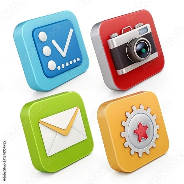 Obraz vector icon set