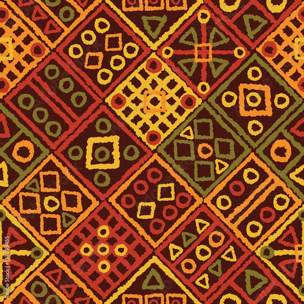 Fototapeta Abstract seamless pattern. This pattern can be used for wallpaper, pattern fills, web page background, surface textures. Vector illustration