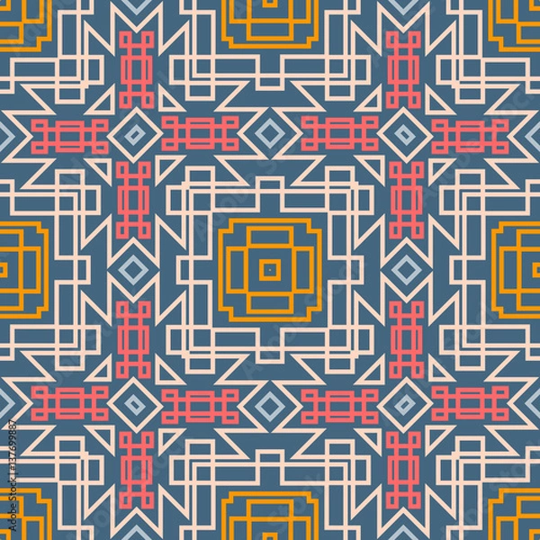 Fototapeta Abstract seamless pattern. This pattern can be used for wallpaper, pattern fills, web page background, surface textures. Vector illustration