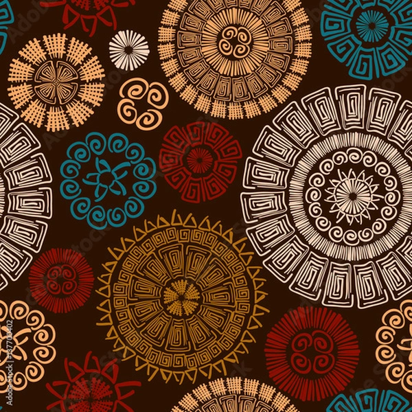 Fototapeta Abstract seamless pattern. This pattern can be used for wallpaper, pattern fills, web page background, surface textures. Vector illustration