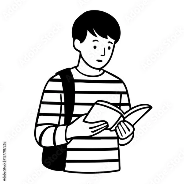 Fototapeta student reading