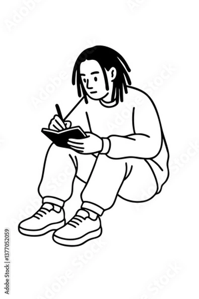 Fototapeta student reading