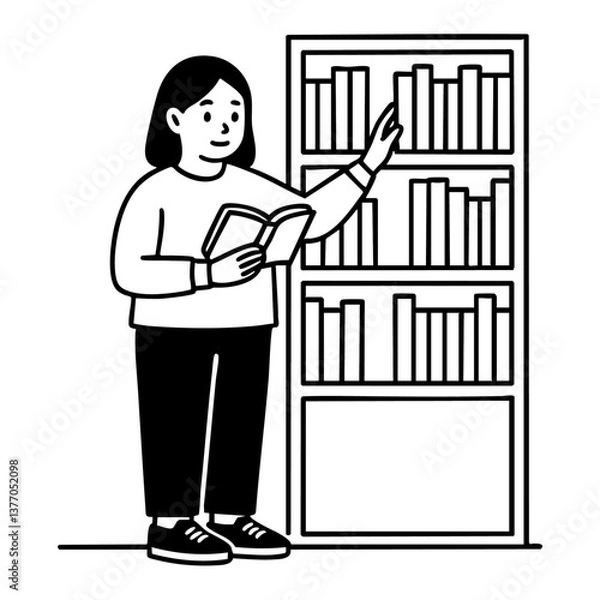 Fototapeta students library