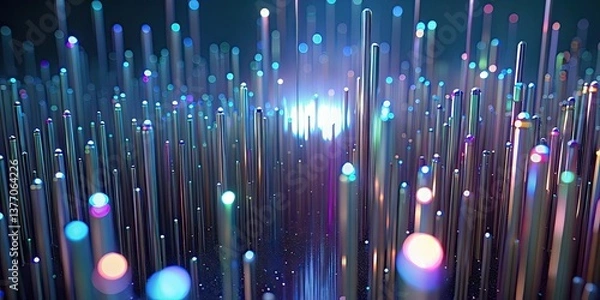 Obraz Abstract Glowing Lines Background