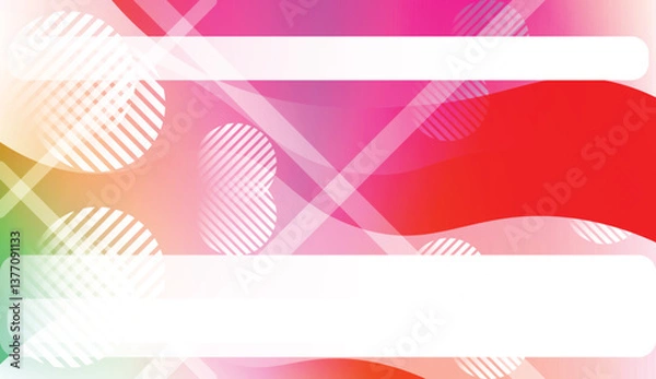 Fototapeta Futuristic Color Design Geometric Wave Shape, Lines, Circle. Dynamic shapes composition for landing page. For Your Design Wallpaper, Presentation, Banner, Flyer, Cover Page. Vector Illustration