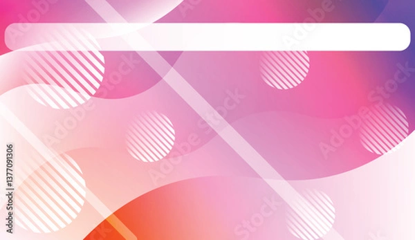 Fototapeta Geometric Pattern With Lines, Wave. For Your Design Ad, Banner, Cover Page. Vector Illustration with Color Gradient.