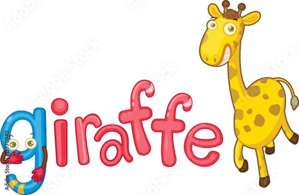 Fototapeta g for giraffe