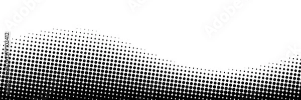 Fototapeta Dotted gradient halftone background. Horizontal seamless dots pattern in pop art style. Abstract modern stylish texture. Vector illustration.