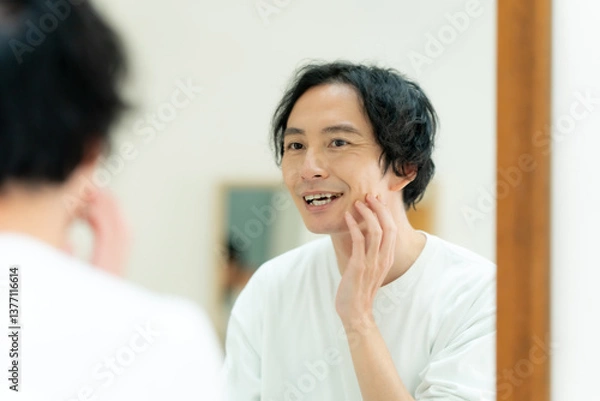 Fototapeta 男性　スキンケア