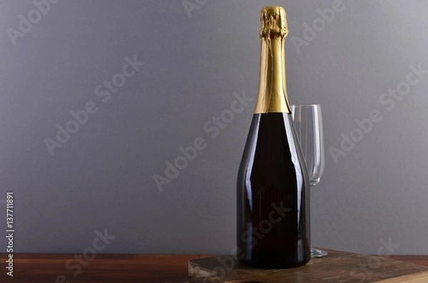 Obraz Rose champagne with flute