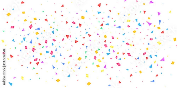 Obraz Confetti. Holiday shiny confetti isolated on white background. Colorful confetti