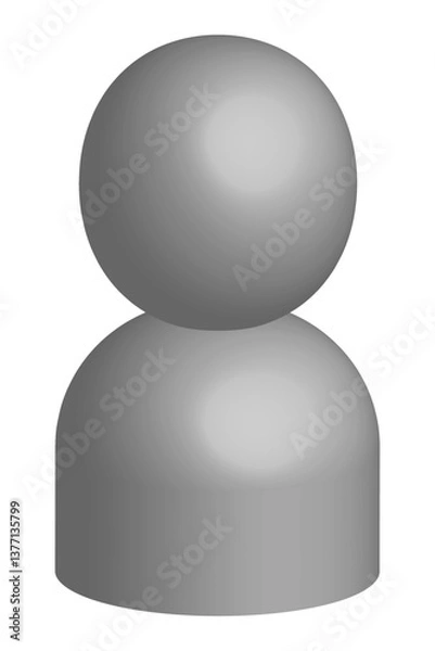 Fototapeta 立体的な人物アバターアイコン