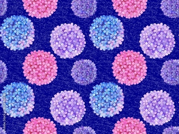 Fototapeta アジサイの背景　E-6'