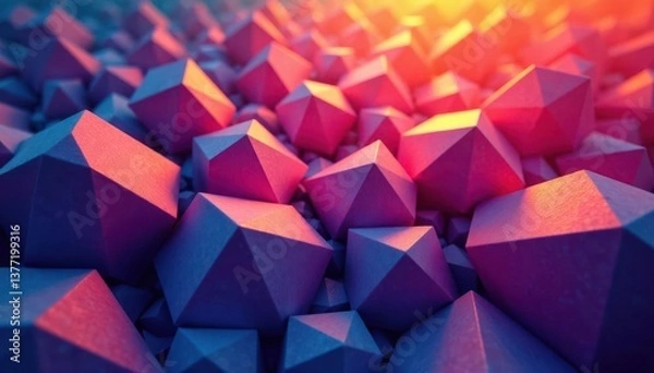 Fototapeta Repetitive geometric shapes forming a continuous design , texture, light, pastel